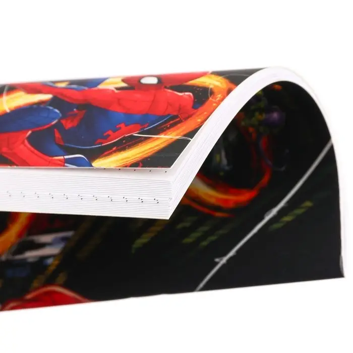 Блокнот А5, 40 листов, на скрепке, в точку, софт-тач, &laquo;Человек-паук&raquo;