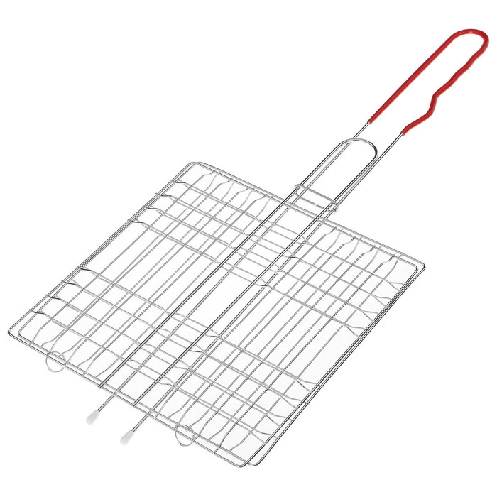 Решётка - гриль универсальная maclay, 21x21 см, хромированная сталь, для мангала Решётка - гриль универсальная maclay, 21x21 см, хромированная сталь, для мангала