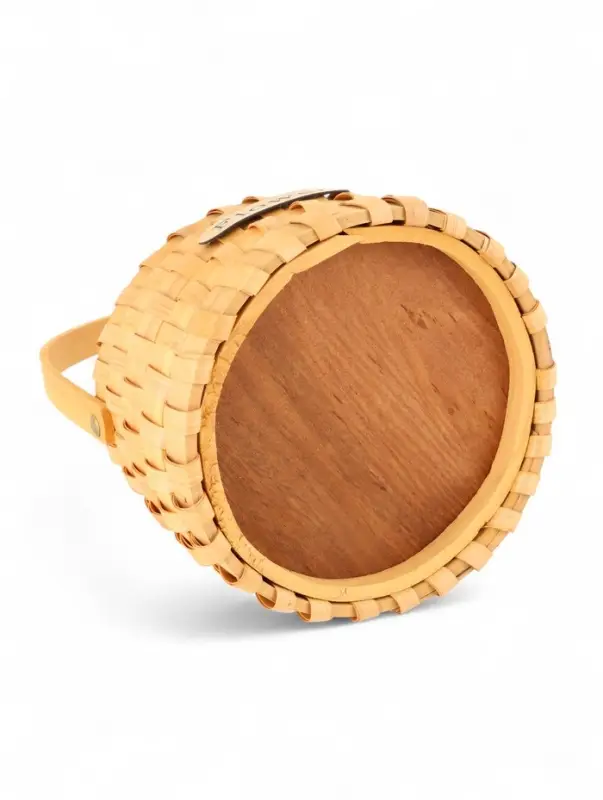 Корзина плетеная 17х17х12 см,  ручка h=13 см, натуральный Корзина плетеная 17х17х12 см,  ручка h=13 см, натуральный