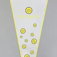 Пакет цветочный Конус, белый, 28×9×44 см±1 см