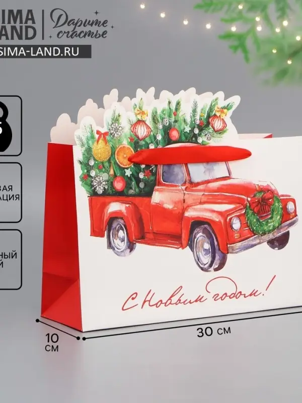 Пакет подарочный &laquo;Спешу к тебе&raquo;, 30&times;19.4&times;10 см