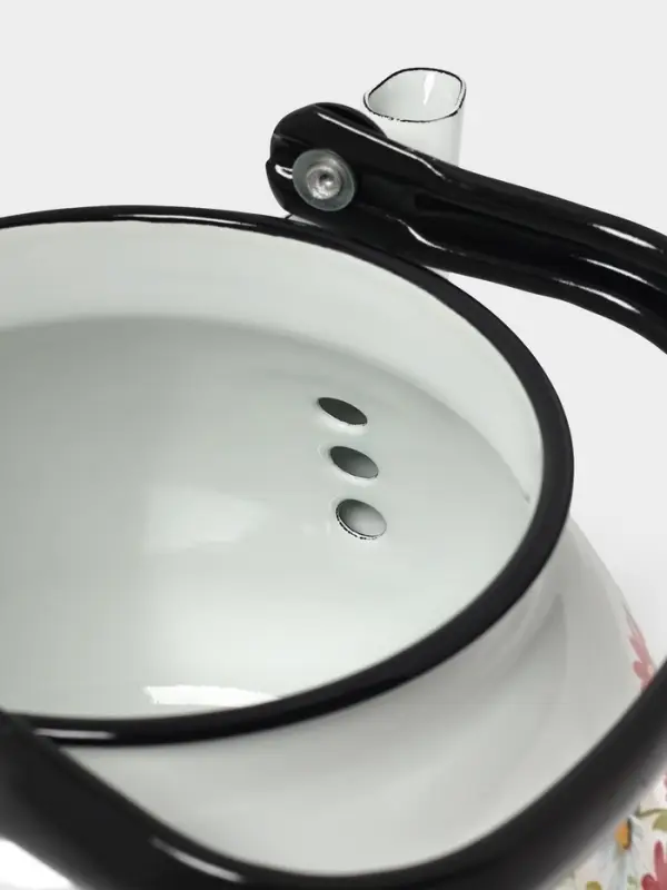 Чайник сферич. с мет.р. 3л (белая)Астры Чайник сферич. с мет.р. 3л (белая)Астры