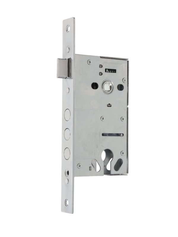 Корпус замка LOCKLAND для металлических дверей, без цилиндрового механизма, хром