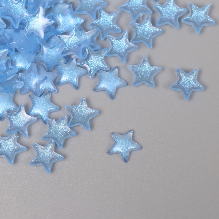 Декор для творчества акрил Декор для творчества акрил "Звёзды" синий светится в темноте набор 100 шт 0,9х0,9 см