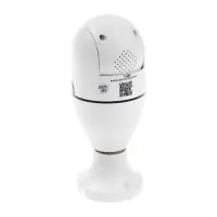 Видеокамера WiFi Cam-13, IP, 2 Мп, в виде лампочки, поворот 355 &deg;, микро, 3.6 мм объектив, белая
