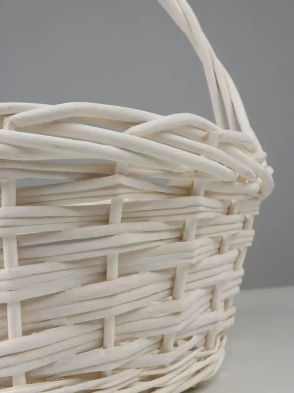 Набор корзин плетеных (ива), D40xH175/40см, D34xH15/35см, 2 шт., белый