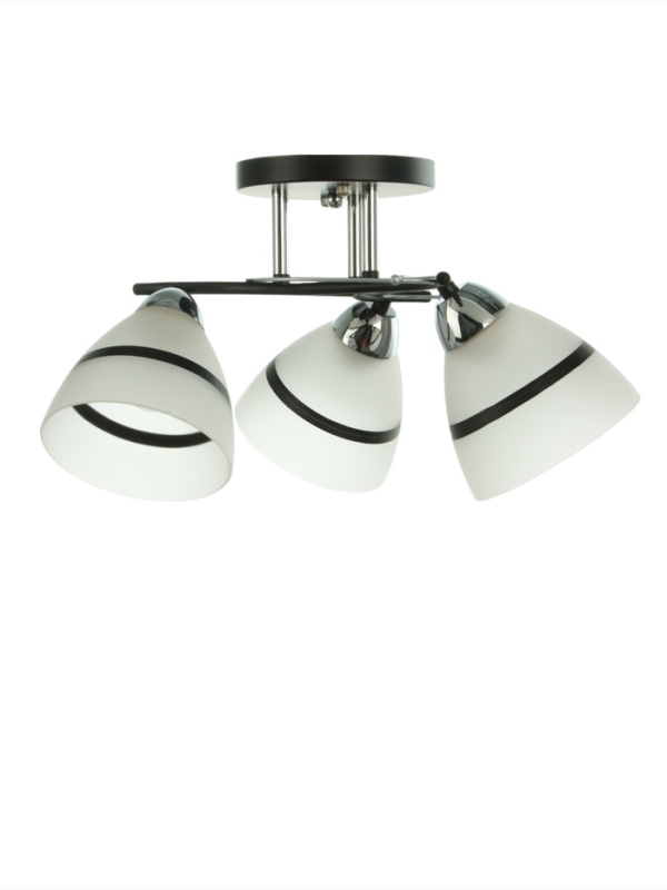 Люстра Люстра "Лайма" 3хЕ27 40Вт черно-хромовый 46х46х24 см