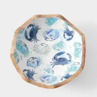 Салатник &laquo;Крабы&raquo;, 20&times;20&times;8 см, дерево манго