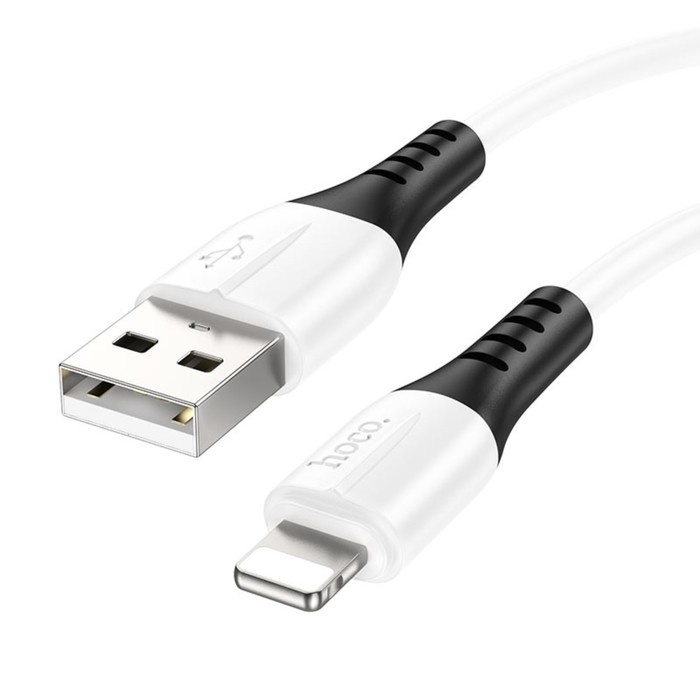 Кабель Hoco X82, Lightning - USB, 2.4 А, 1 м, оплётка силикон, белый Кабель Hoco X82, Lightning - USB, 2.4 А, 1 м, оплётка силикон, белый