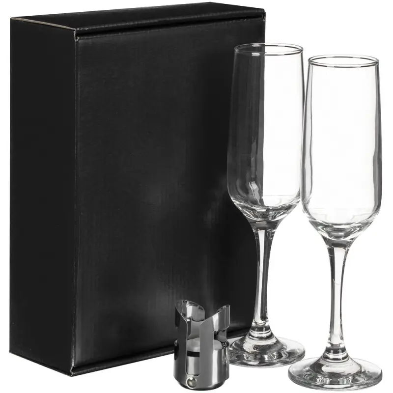 Набор для шампанского Isabella, в черной упаковке Набор для шампанского Isabella, в черной упаковке