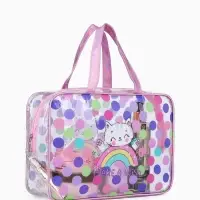 Набор косметичек для бассейна 2 в 1 &laquo;Котик&raquo;, с рисунком, разноцветный