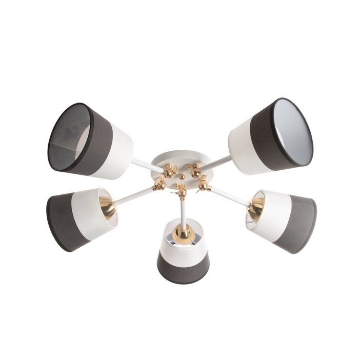 Люстра Люстра "Селена" 5хЕ27 40Вт бело-золотой 54х54х25 см