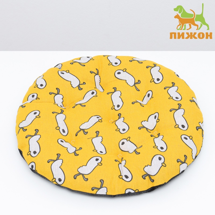 Лежак для животных  Лежак для животных "Утка", 40 х 40 х 10 см, жёлтый