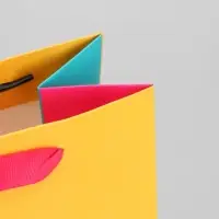 Пакет подарочный трёхцветный, упаковка, &laquo;Жёлтый-розовый-голубой&raquo;, MS 18 х 23 х 10 см