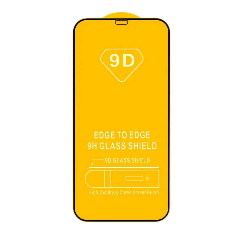 Защитное стекло для iPhone 12 Mini Full Glue с рамкой 2.5D черное (25 шт./уп.)