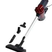 Пылесос Sakura SA-8322R, вертикальный, 800 Вт, 1 л, 79 дБ, шнур 4 м, 4 насадки, красный, серый