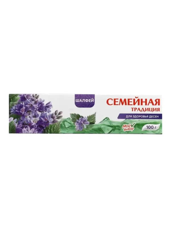 Зубная паста &laquo;Семейная традиция&raquo;, для здоровья десен, шалфей, 100 г