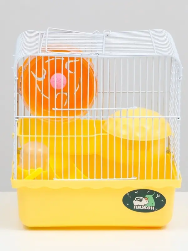 Клетка для грызунов &laquo;Пижон&raquo;, 23&times;17&times;26 см, эмаль, жёлтая
