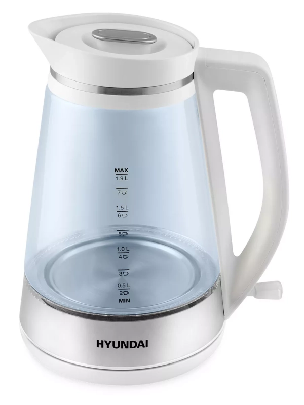 Чайник HYK-G3037 1,9л 3000Вт белый (стекло) Чайник HYK-G3037 1,9л 3000Вт белый (стекло)