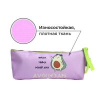 Пенал школьный текстильный «Avo Цезарь » Авокадо, 20×8×3 см