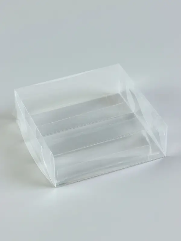 Коробка под 3 эклера, прозрачная, складная PVC, 15&times;15&times;5 см