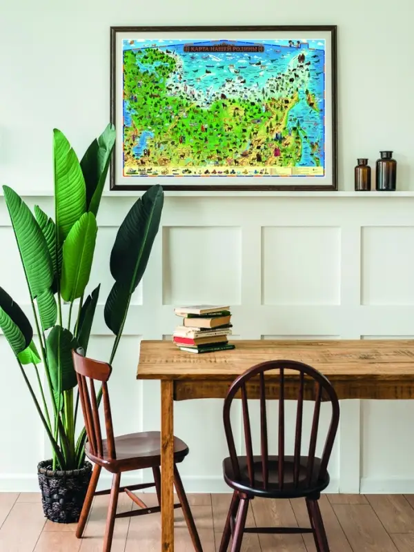 Карта России для детей &laquo;Карта Нашей Родины&raquo;, 101&times;69 см, ламинированная