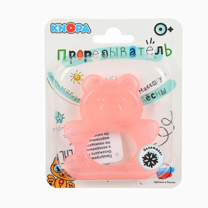 Прорезыватель охлаждающий с водой «Мишка», цвет МИКС, КНОПА Прорезыватель охлаждающий с водой «Мишка», цвет МИКС, КНОПА