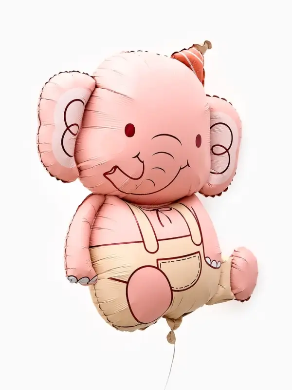 Воздушный шар фольгированный 35" "Розовый слоник"