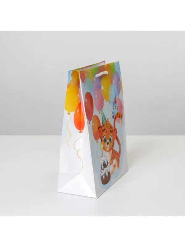 Пакет подарочный ламинированный, упаковка, «С Днём рождения», MS 18 х 23 х 8 см