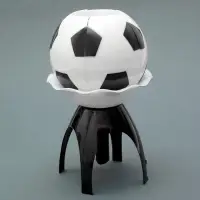 Свеча для торта музыкальная &laquo;Мяч&raquo;, бело-чёрная