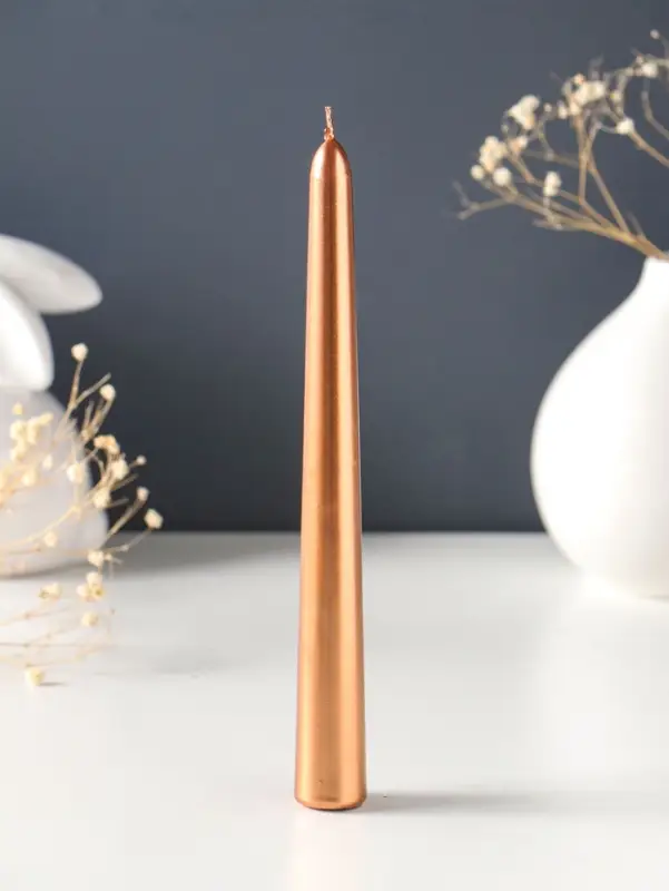 Набор свечей античных, 1.9&times;20 см, 6 шт., кофейно-золотой металлик