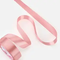 Лента атласная, 25 мм, 23&plusmn;1 м, пастельно-розовая