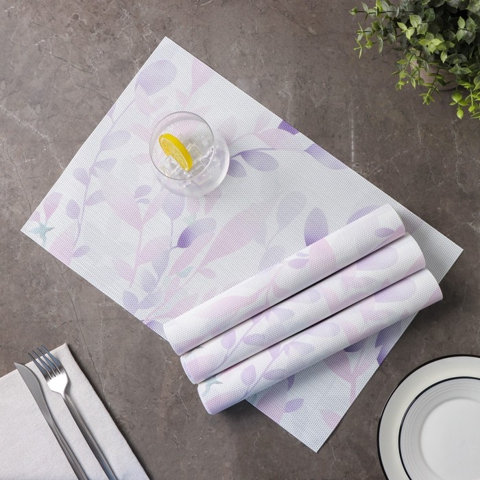 Салфетки сервировочные на стол Доляна «Акварель», 4 шт, 45×30 см Салфетки сервировочные на стол Доляна «Акварель», 4 шт, 45×30 см