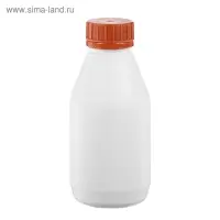 Бутылка Б-45 белая с коричневой крышкой 1шт 250 мл