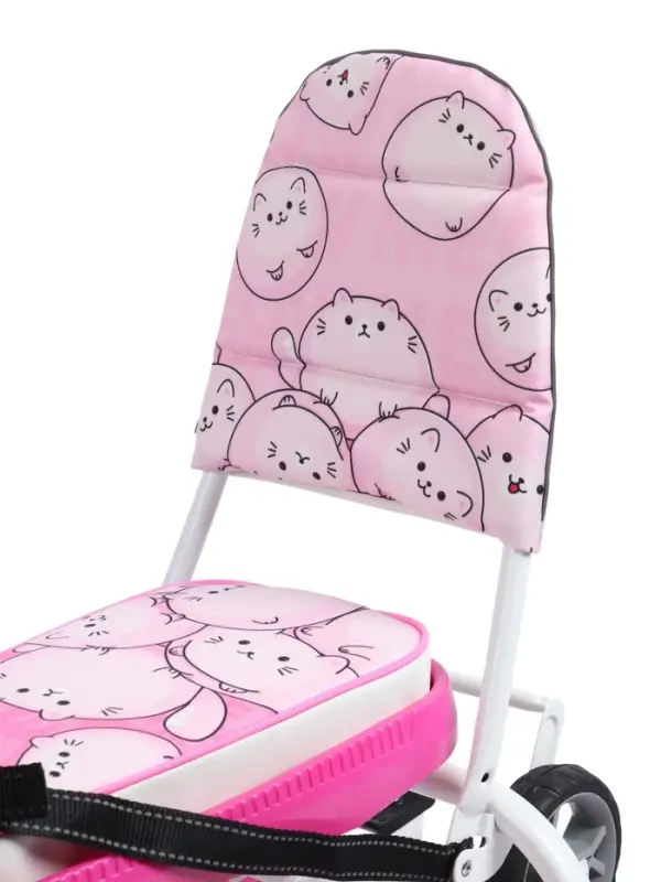 Снегокат «Котики», с родительской ручкой, со спинкой, розовый, ТС6-СЛ/К Snow Cat Снегокат «Котики», с родительской ручкой, со спинкой, розовый, ТС6-СЛ/К Snow Cat