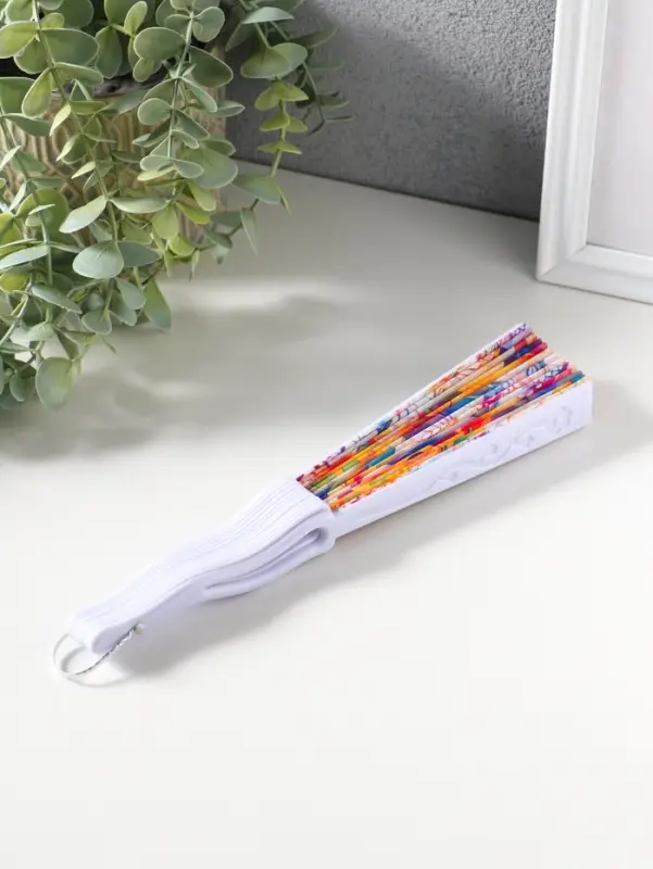 Веер складной &laquo;Каллы и мехенди&raquo;, 22.5 см