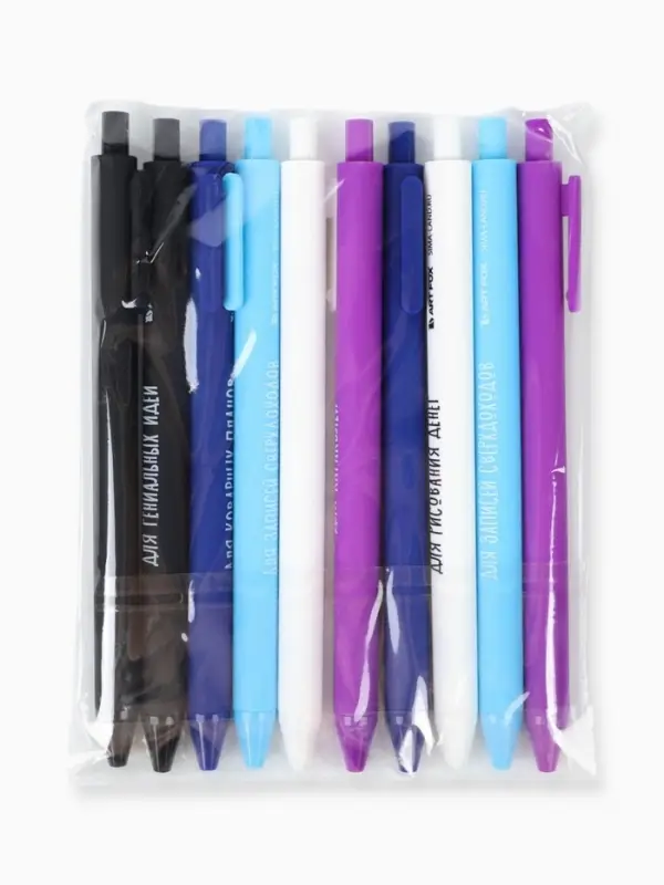 Ручка прикол шариковая синяя паста автоматическая 0.7 мм МИКС надписей &laquo;Приколы&raquo;, пластик