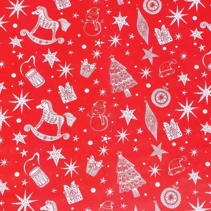 Бумага упаковочная глянцевая двусторонняя «Щелкунчик », 70×100 см