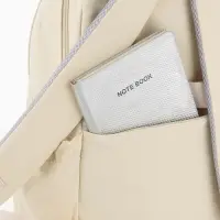 Рюкзак школьный, однотонный, 32&times;14&times;45 см, сливочный