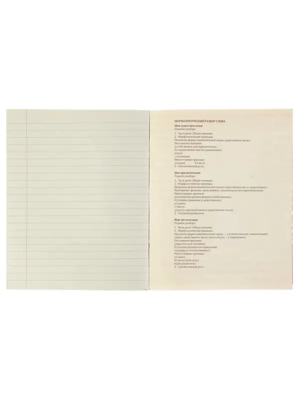 Тетрадь предметная 48 листов в клетку Calligrata, &laquo;Чёрное-белое. Русский язык&raquo;, обложка мелованная бумага, серые листы