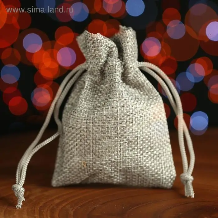 Мешочек подарочный из холщи, серый, 7 х 9 см Мешочек подарочный из холщи, серый, 7 х 9 см