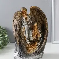 Фигура "Ангел хранитель" бронза с золотом 30х23х14 см