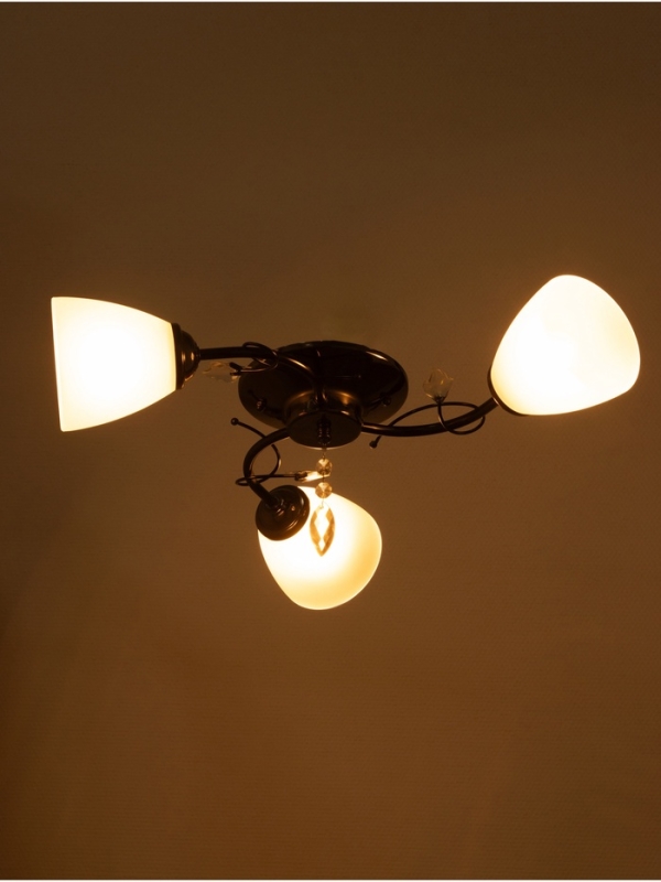 Люстра Люстра "Том" 3х40Вт Е27 черный хром 56х56х26см