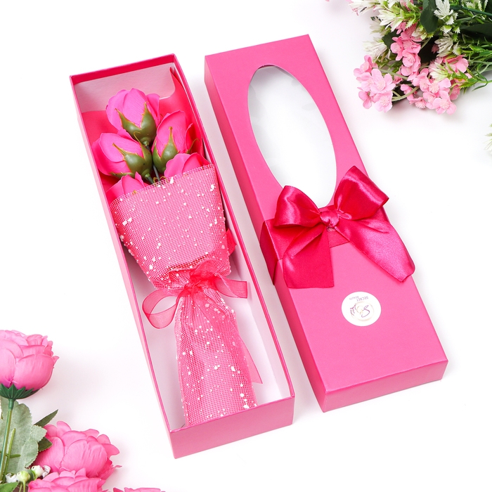 Букет мыльных роз, цвет фуксия Букет мыльных роз, цвет фуксия