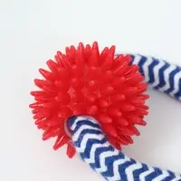 Игрушка канатная &laquo;Массажная&raquo;, с узлом, до 65 г, до 30 см, цвет МИКС