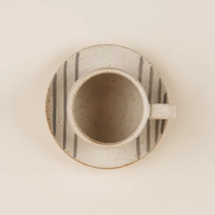 Чайная пара SL Home &laquo;Райяс&raquo;, 2 предмета: чашка 230 мл, блюдце d=12.5 см, керамика, бежевая