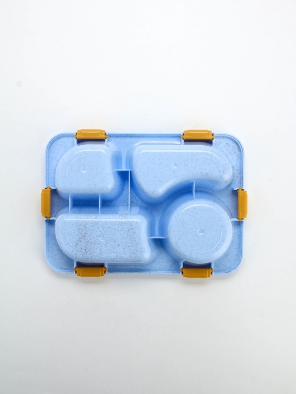 Ланч - бокс с 4 секциями «Наслаждаюсь», 23 х 17 х 5,5 см, голубой