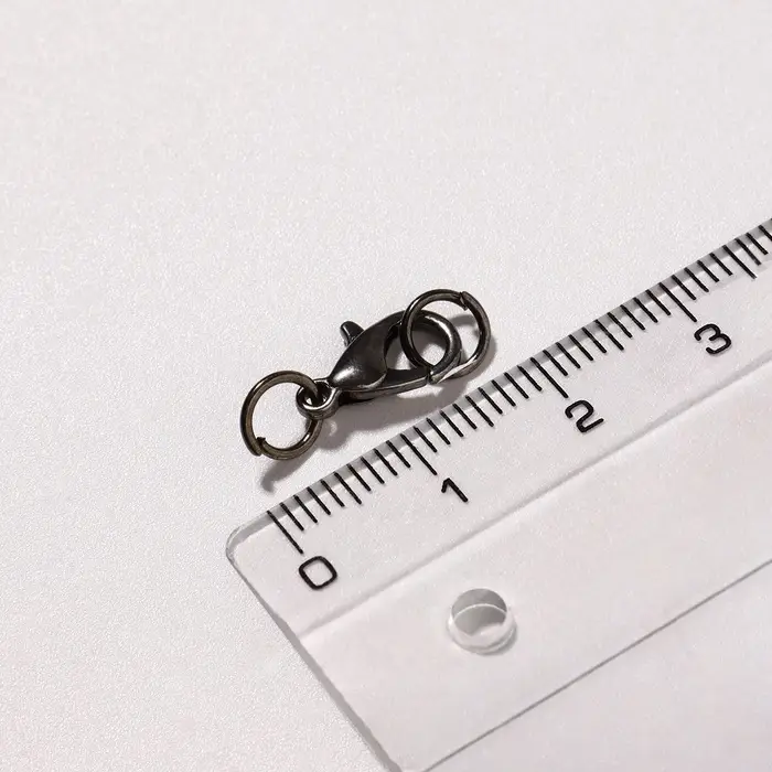 Замок карабин 10 мм, 5 шт. воронёная сталь