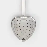 Ситечко для чая Доляна &laquo;Сердце&raquo;, 14.5&times;4 см, нержавеющая сталь, серебристое