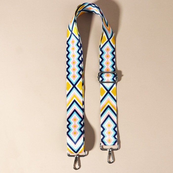 Ручка для сумки «Орнамент», стропа, 135 ± 3 × 3,8 см, цвет разноцветный Ручка для сумки «Орнамент», стропа, 135 ± 3 × 3,8 см, цвет разноцветный